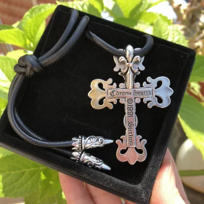 Подвеска Chrome Hearts 1991 Patterned Cross "Silver" фото № 2