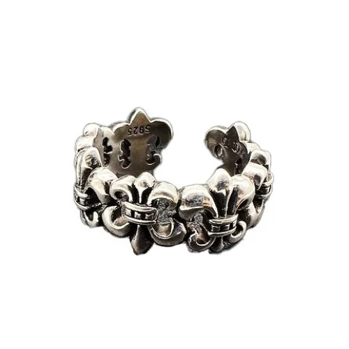 Кольцо Chrome Hearts Open End Of Various Shapes - Lilies "Silver"