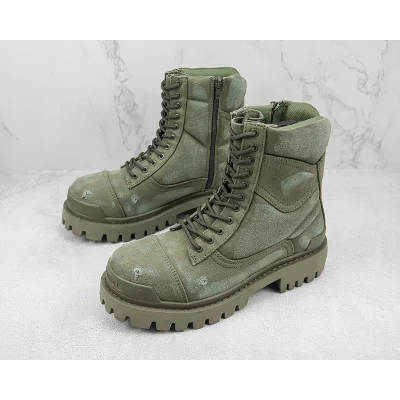 靴 Balenciaga combat strike boots green 41 Balenciaga Combat Strike Cotton Canvas Green купить
