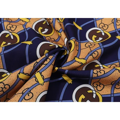 Рубашка Gucci Short Sleeve Curved Lines "Beige/Blue" фото № 7