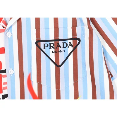 Рубашка Prada Fire and Geometry "Blue" фото № 7 Рубашка Prada Fire and Geometry "Blue" фото № 7