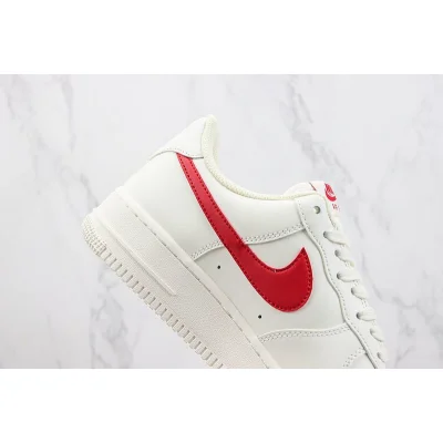 Nike Air Force 1 Low "White/Sport Red" фото № 3
