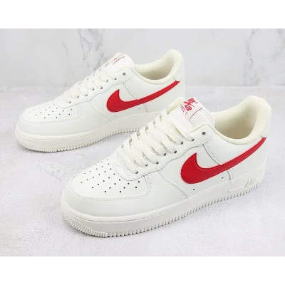 Nike Air Force 1 Low "White/Sport Red" фото № 5