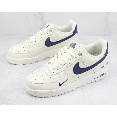 Nike Air Force 1 Low "NAI-KE Cream/Dark Blue" фото № 5