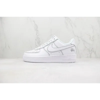 Stussy x Nike Air Force 1 Low "Silver/White" фото № 2