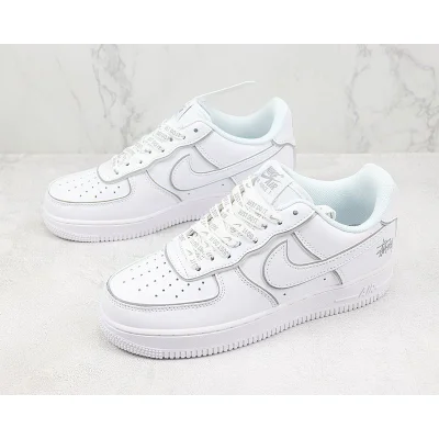 Stussy x Nike Air Force 1 Low "Silver/White" фото № 5