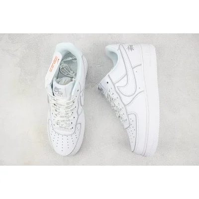 Stussy x Nike Air Force 1 Low "Silver/White" фото № 6