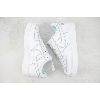 Stussy x Nike Air Force 1 Low "Silver/White" фото № 7