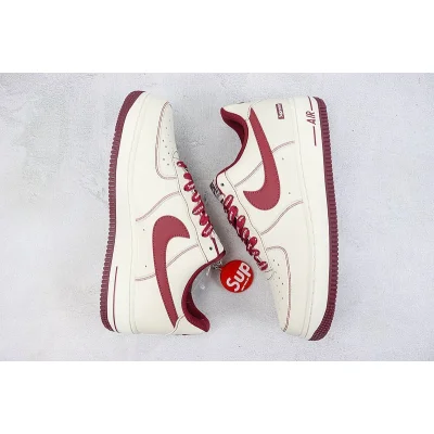 Supreme x Nike Air Force 1 Low "Cream/Burgundy Logo" фото № 7