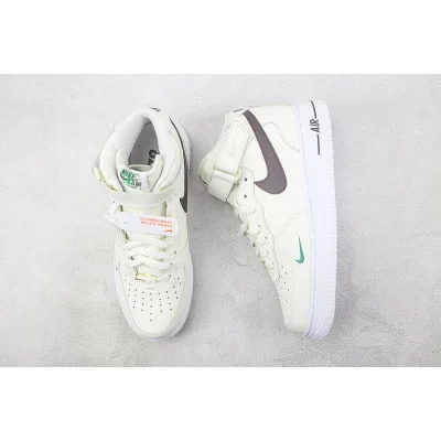 Nike Air Force 1 Mid "Wheat White/Dark Grey/Green" фото № 6