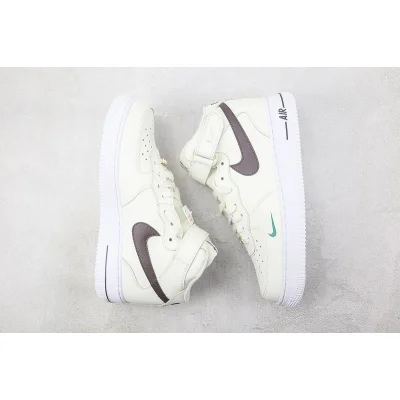Nike Air Force 1 Mid "Wheat White/Dark Grey/Green" фото № 7
