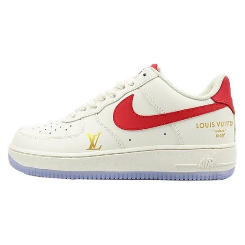 Louis Vuitton x Nike Air Force 1 Low "White/Red/Metallic Gold/Blue"