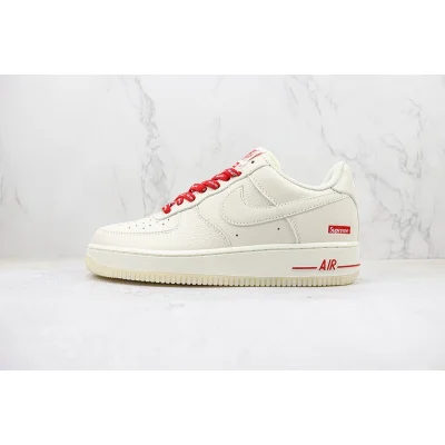 Supreme x Nike Air Force 1 Low "Beige/Red" фото № 2