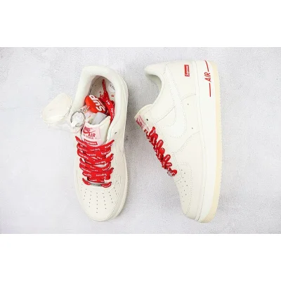 Supreme x Nike Air Force 1 Low "Beige/Red" фото № 7