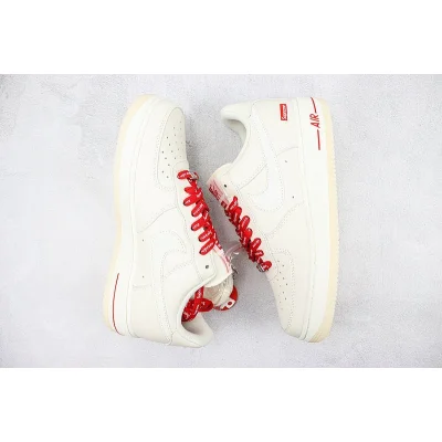 Supreme x Nike Air Force 1 Low "Beige/Red" фото № 6