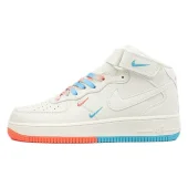 Nike Air Force 1 Mid "Beige/Orange/Blue"