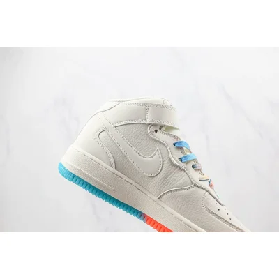 Nike Air Force 1 Mid "Beige/Orange/Blue" фото № 4