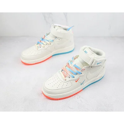Nike Air Force 1 Mid "Beige/Orange/Blue" фото № 7