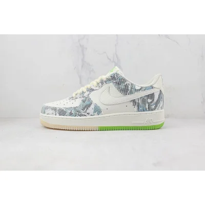 Nike Air Force 1 Low "White/Blue/Green" фото № 2