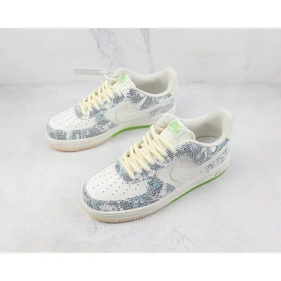 Nike Air Force 1 Low "White/Blue/Green" фото № 5
