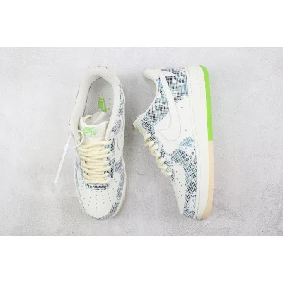 Nike Air Force 1 Low "White/Blue/Green" фото № 6