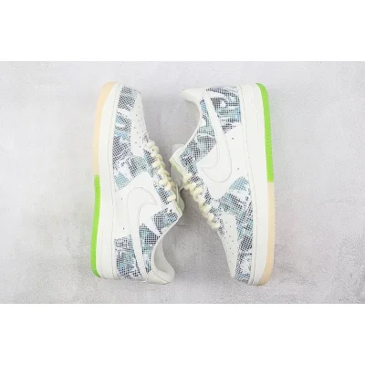 Nike Air Force 1 Low "White/Blue/Green" фото № 7