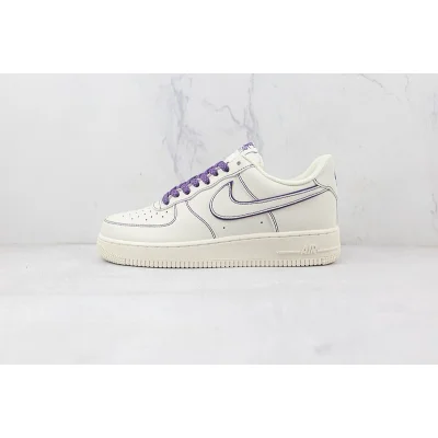 Nike Air Force 1 Low "White/Dark Purple" фото № 2