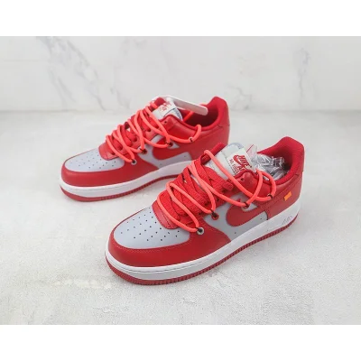 Nike Air Force 1 Low "Red/Grey/White" фото № 5