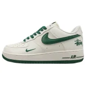 Stussy x Nike Air Force 1 Low "Rice White/University Green"