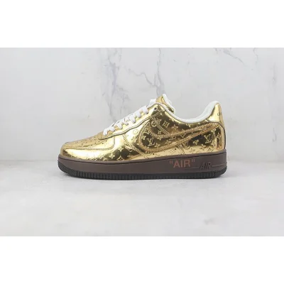Louis Vuitton x Nike Air Force 1 Low "Gold/Monogram" фото № 2