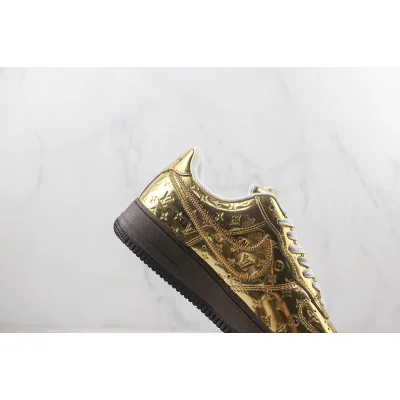 Louis Vuitton x Nike Air Force 1 Low "Gold/Monogram" фото № 3