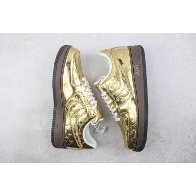 Louis Vuitton x Nike Air Force 1 Low "Gold/Monogram" фото № 6