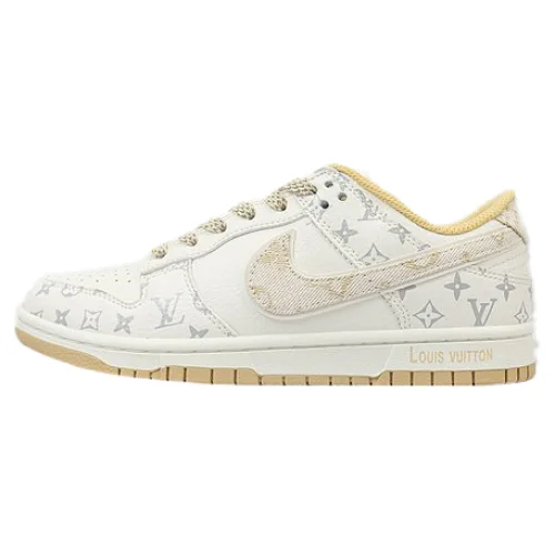 Louis Vuitton x Nike Dunk Low "White/Havana Cream/Monogram"