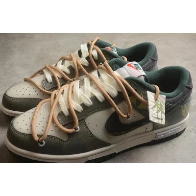 PandaPrank x Nike Dunk Low "Green Camo" фото № 3