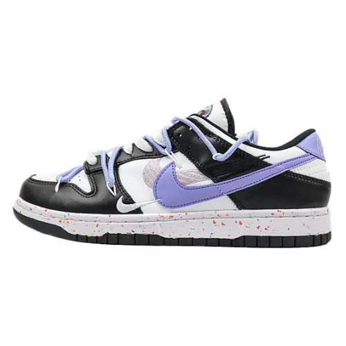 Nike Dunk Low Multi Swoosh "Black/White/Violet"