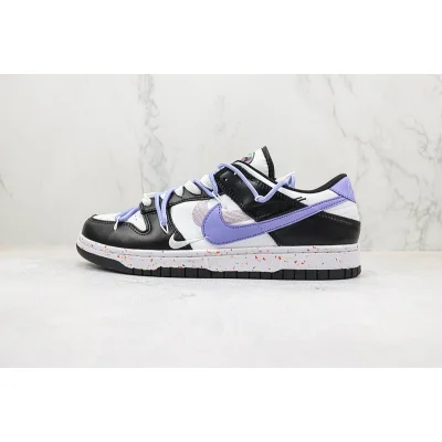 Nike Dunk Low Multi Swoosh "Black/White/Violet" фото № 2
