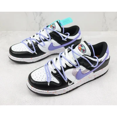 Nike Dunk Low Multi Swoosh "Black/White/Violet" фото № 5