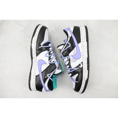 Nike Dunk Low Multi Swoosh "Black/White/Violet" фото № 7