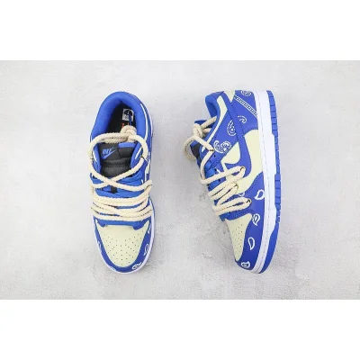 Nike Dunk Low Retro "Blue/White/Beige" фото № 6
