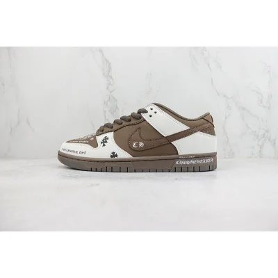 Chrome Hearts x Nike Dunk Low "White/Brown" фото № 2