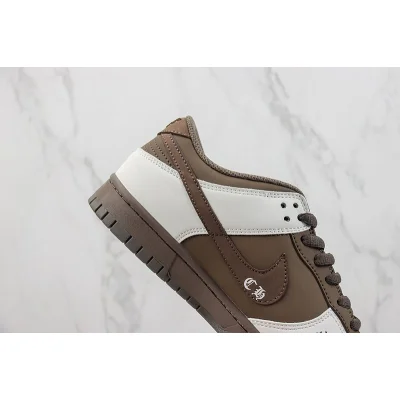 Chrome Hearts x Nike Dunk Low "White/Brown" фото № 3