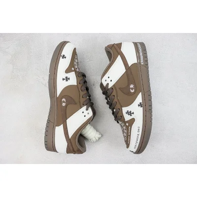 Chrome Hearts x Nike Dunk Low "White/Brown" фото № 7
