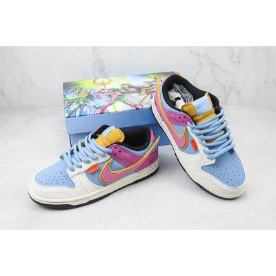 Saint Seiya x Nike Dunk Low "White/Blue/Crimson" фото № 7