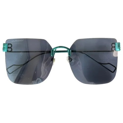 Солнцезащитные очки Balenciaga Large Lenses And Temples Decorated By Logo "Blue"