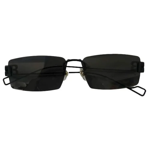 Солнцезащитные очки Balenciaga Thin Frame And Temples Decorated "Black"