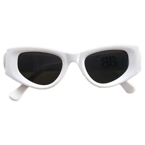 Солнцезащитные очки Balenciaga Wide Frame And Temples "White"