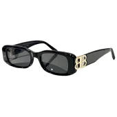 Солнцезащитные очки Balenciaga Rectangle Frame And Two Side Decorated Temples "Black"