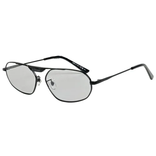 Солнцезащитные очки Balenciaga Thin Temples And Logo Middle Inscription "Gray/Black"