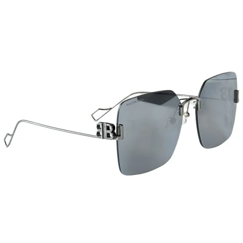 Солнцезащитные очки Balenciaga Rectangle Shape Form And Logo Symbols On Temples "Gray"