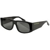 Солнцезащитные очки Balenciaga Wide Frame With Colorful Logo Inscription "Black/Green"